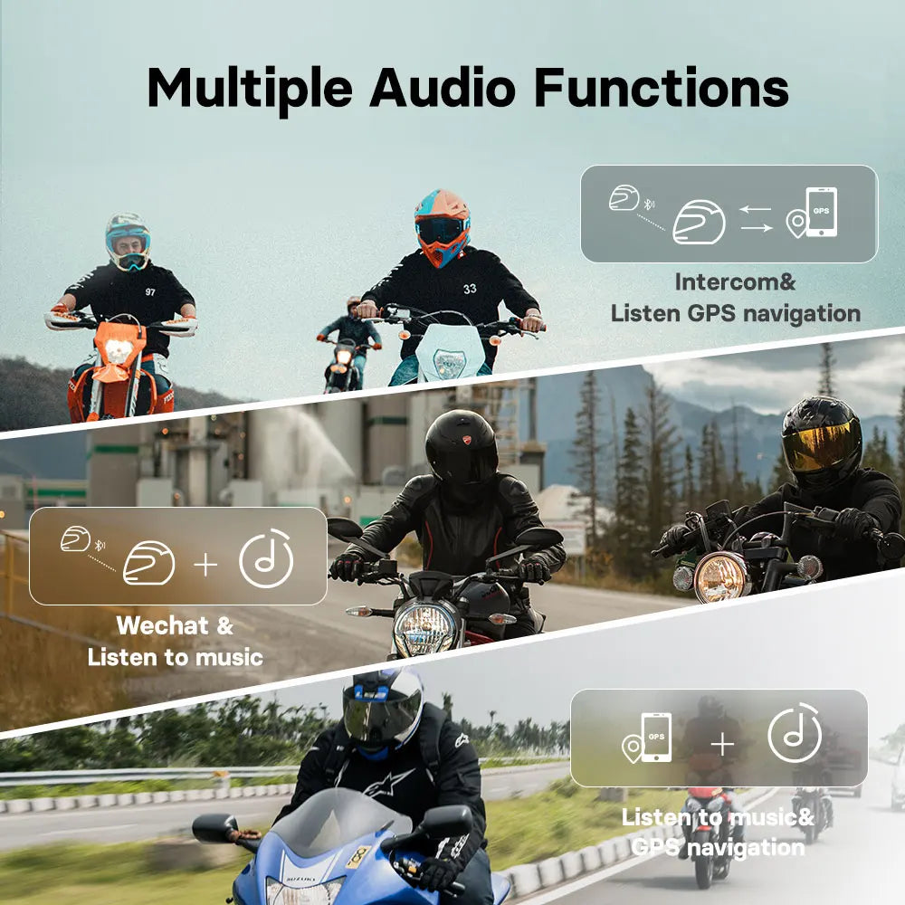 Freedconn R1 Pro Bluetooth Motorcycle Intercom Helmet Headset Group